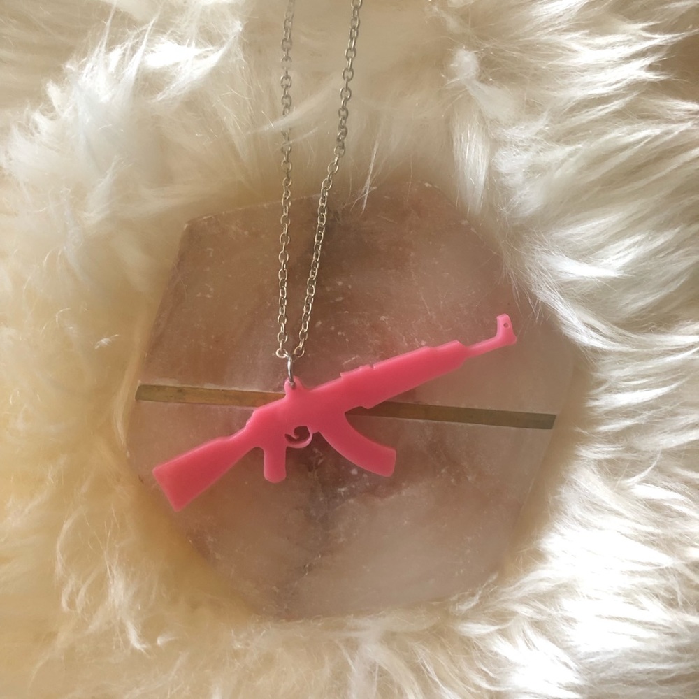 NWOT AR-15 Acrylic Necklace